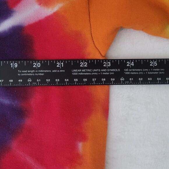 Rainbowcore Tie-dye Milleniwave Kidcore Colorburst Pullover Hoodie Sweater Large - Picture 5 of 6